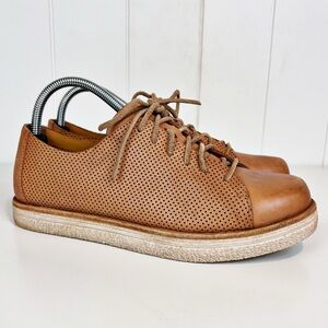 Kork-Ease Oxford Shoes Women’s 9 MARGARET Tan Leather Lace Up Perforated